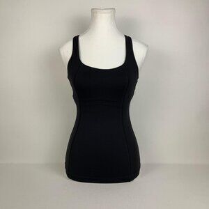 Lululemon Wholehearted Tank Top - Black XS, Stylish Activewear with Built-In Sup